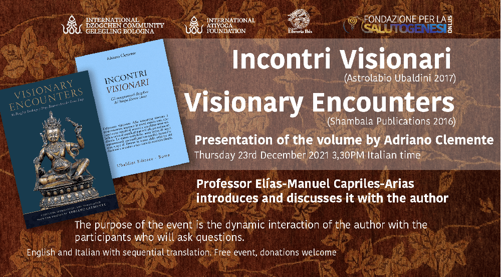 23 dicembre 2021 -Presentazione del volume di Adriano Clemente Visionary Encounters /Incontri&nbsp;Visionari